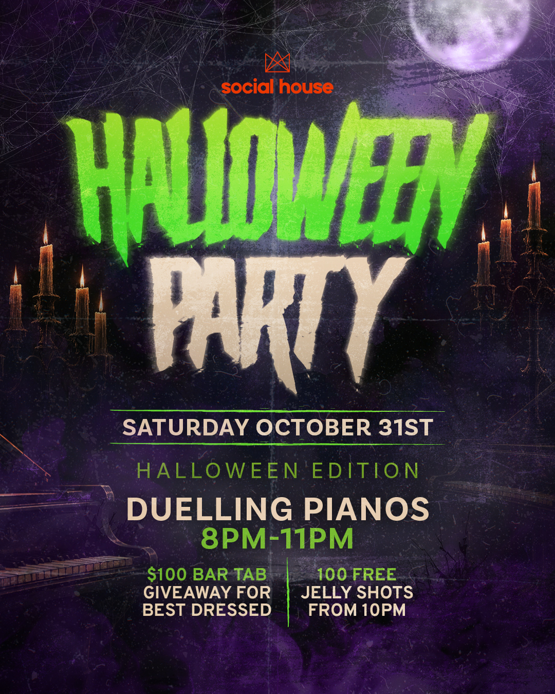 Halloween Piano Party - Social Portrait - The Prince Hotel Kirrawee