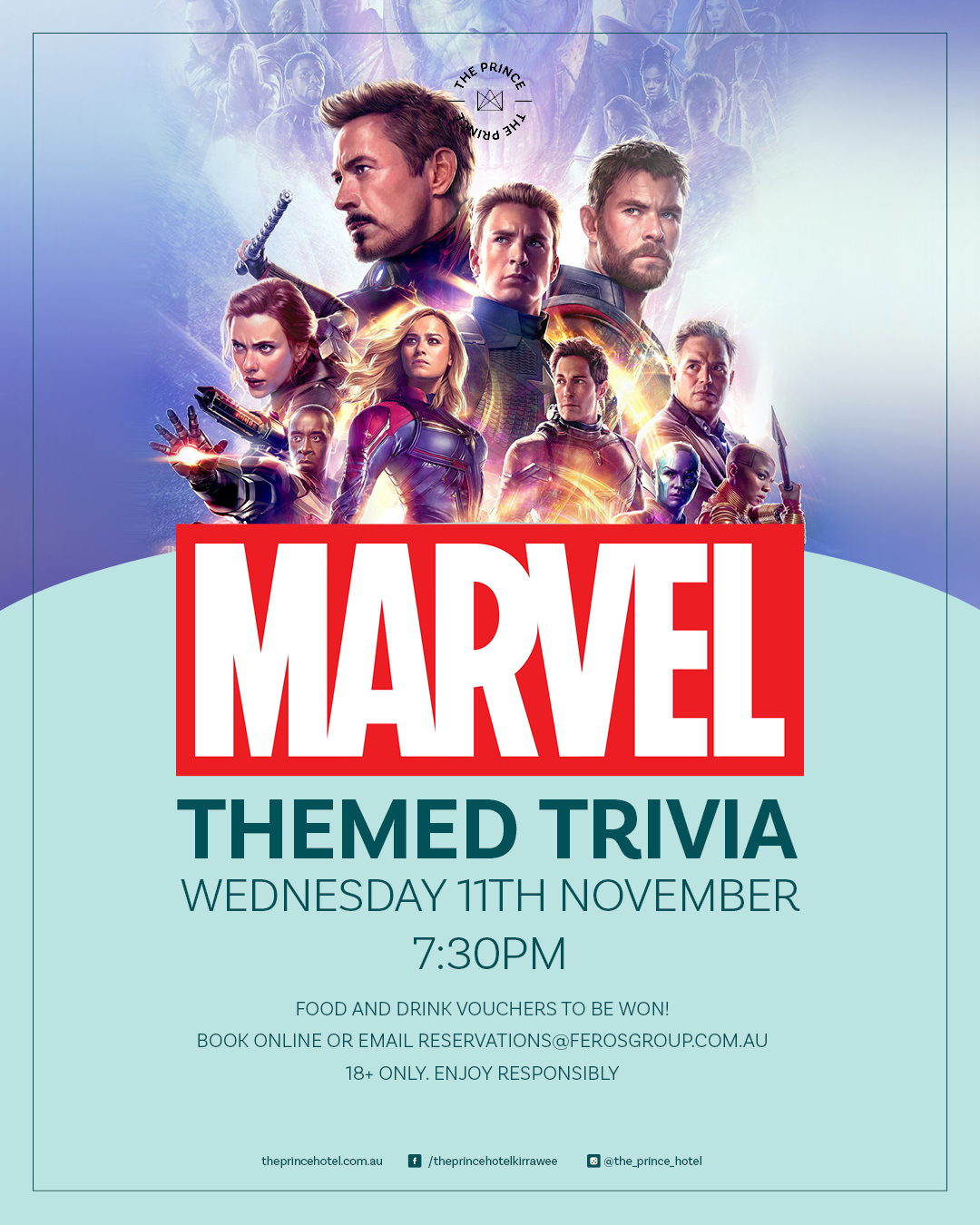 Marvel Trivia 2026 - SOCIAL PORTRAIT - The Prince Hotel Kirrawee